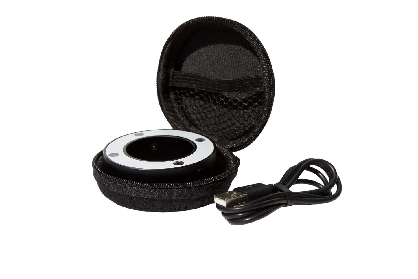 Circle Light avec son Pouch de protection et le câble de chargement sortie